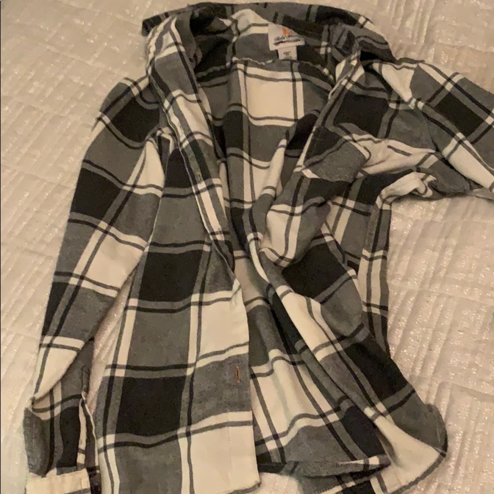 NWOT Grey/White Flannel